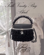 Treat Urself Tulle Vanity Bag Book Black